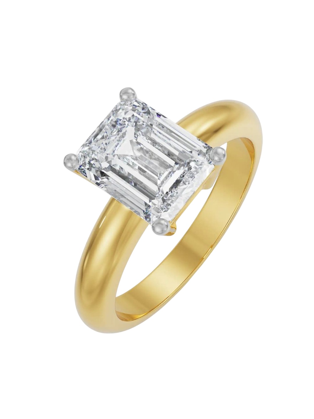 

Emori Timeless Emerald Cut Men Diamond Ring, Gold