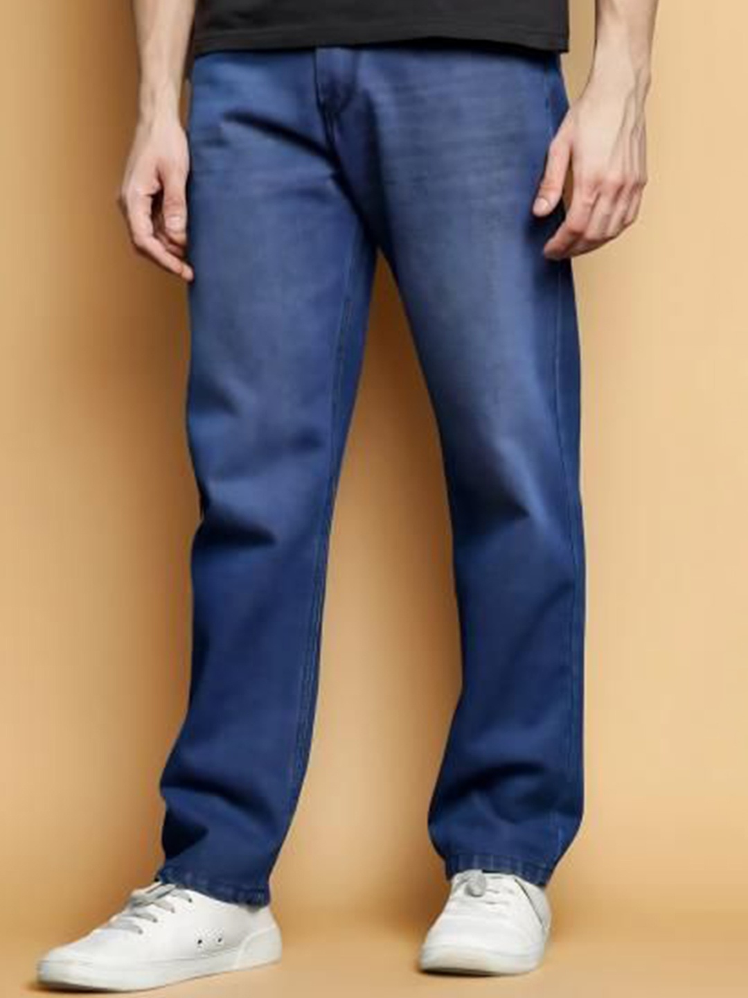 

Moda Rapido Men Straight Fit Low Distress Light Fade Jeans, Blue