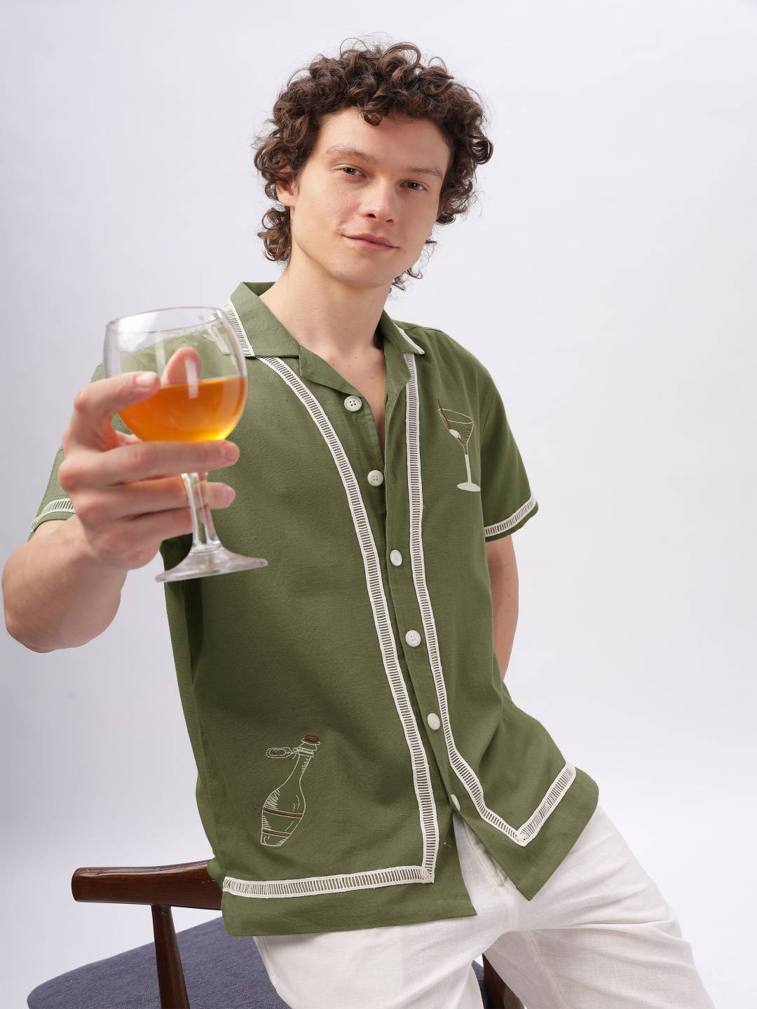 

HAMPTONS Men Standard Opaque Casual Shirt, Green