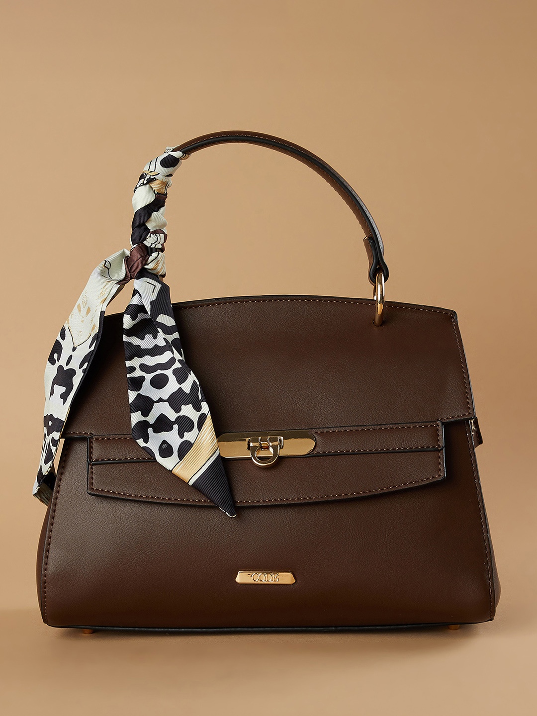 

CODE by Lifestyle PU Structured Satchel, Brown