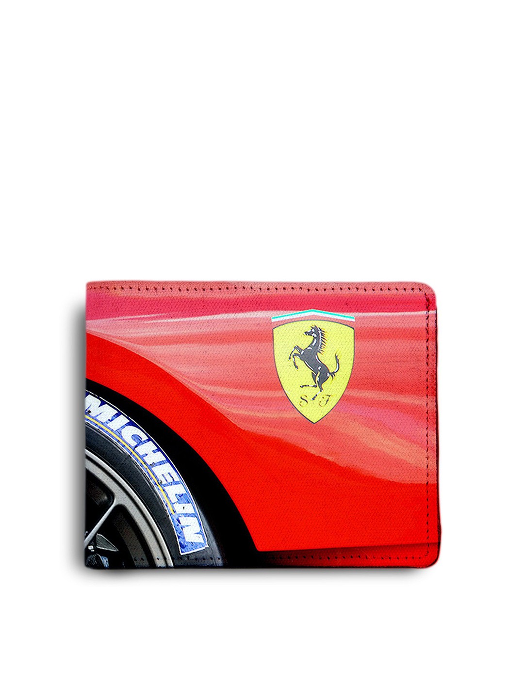 

ShopMantra Men Printed PU Two Fold Wallet, Red
