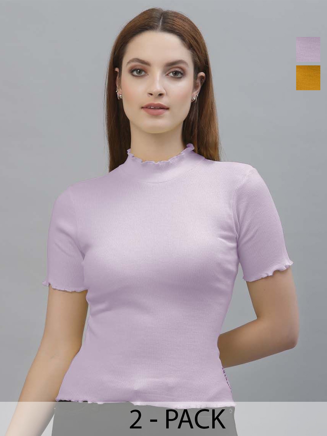 

Friskers Cotton Crop Top, Purple