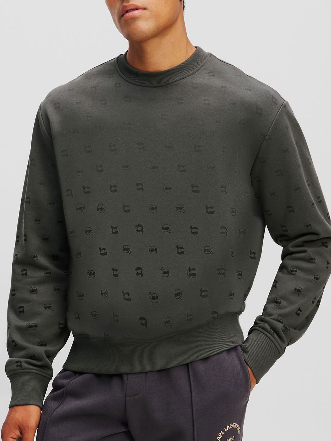

Karl Lagerfeld Men Printed Sweatshirt, Grey