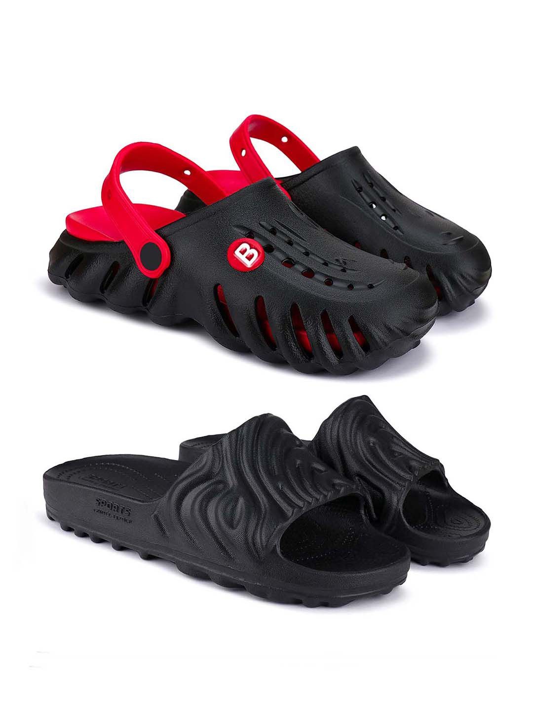 

BERSACHE Men Clogs, Black