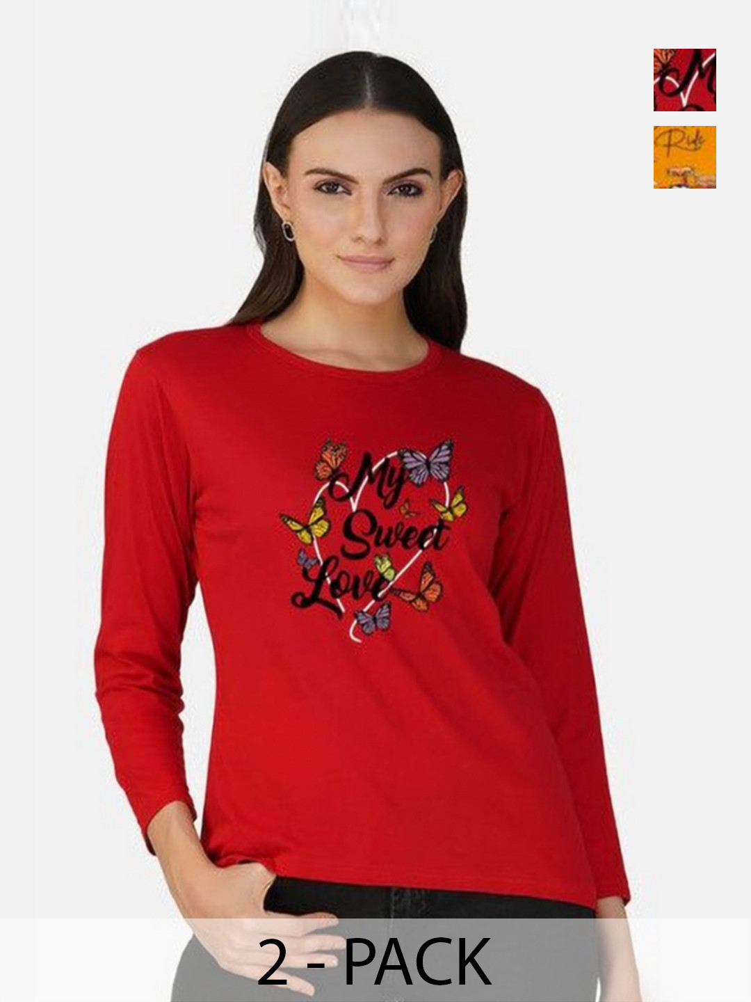 

Metronaut Women 2 Printed Bio Finish T-shirt, Mustard