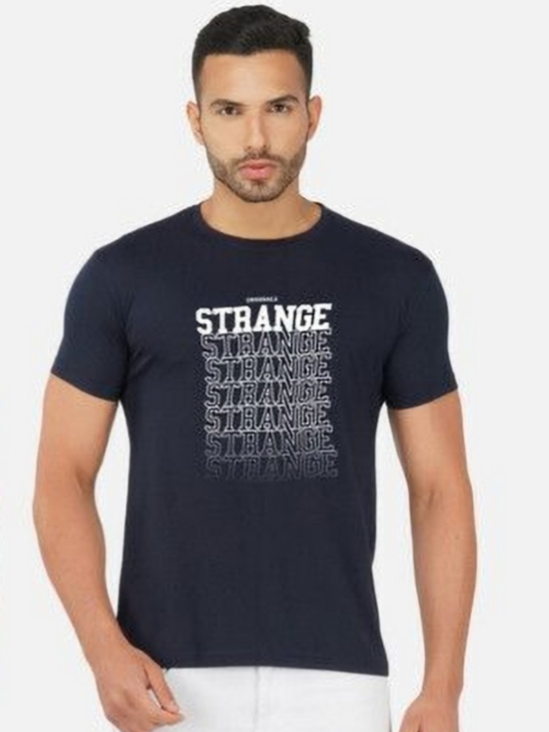 

GLOBAL NOMAD Men 2 Printed Bio Finish Applique T-shirt, Turquoise blue