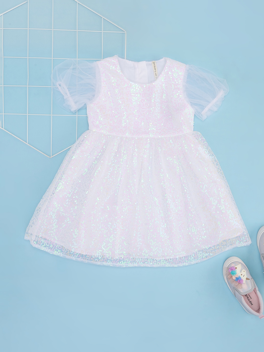 

Pantaloons Junior Fit & Flare Dress, Off white