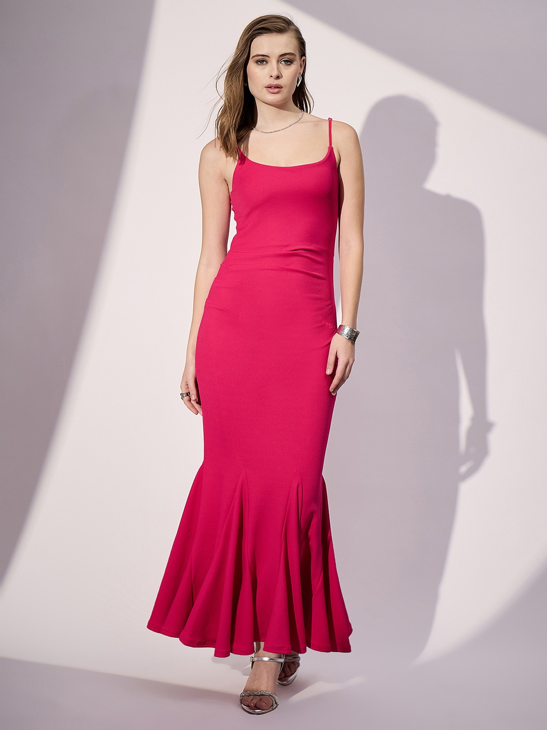 

Uptownie Fishtail Maxi Bodycon Dress, Pink