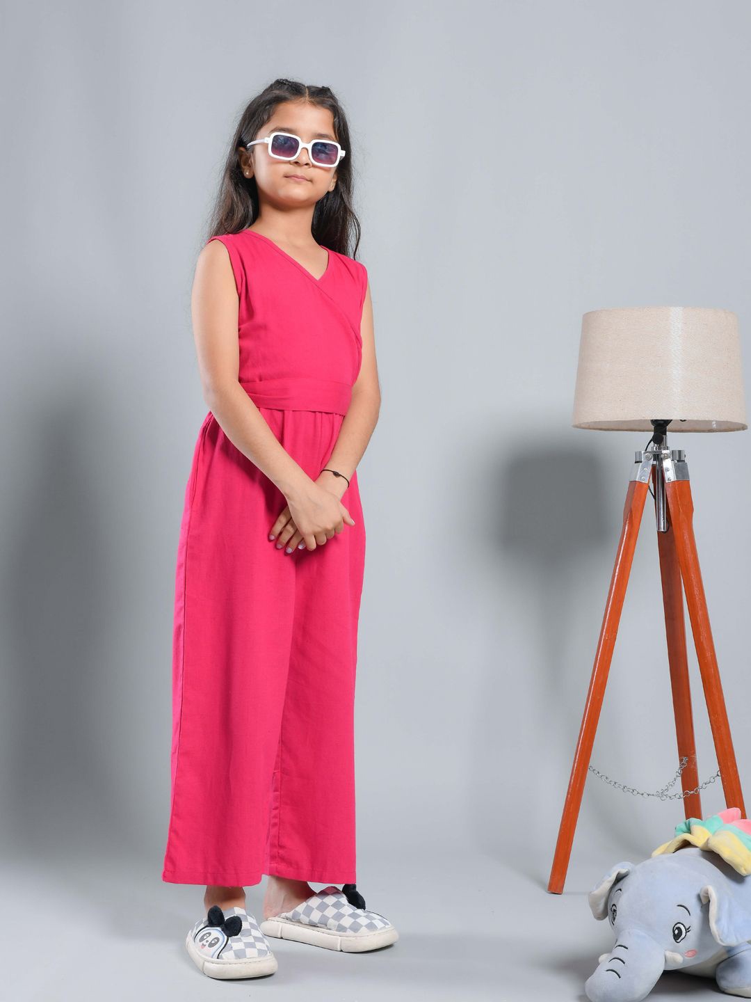 

SANSKRUTIHOMES Girls Basic Jumpsuit, Pink