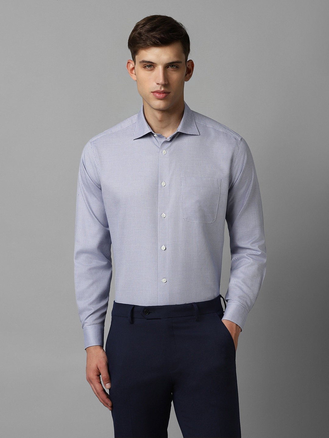 

Luxure by Louis Philippe Men Opaque Formal Shirt, Blue