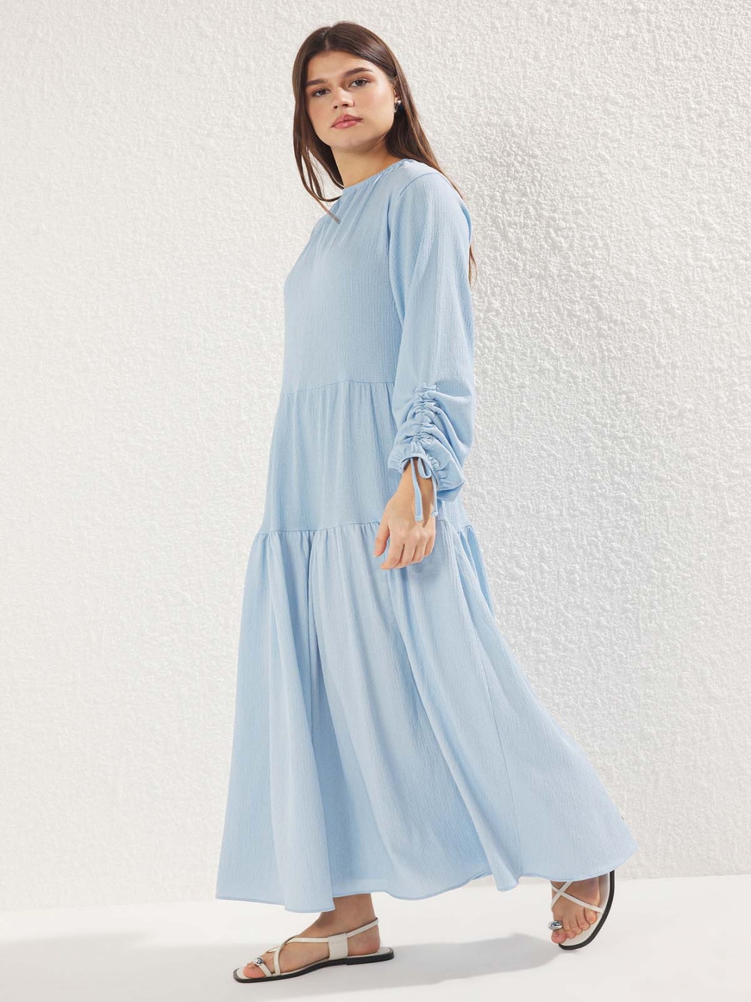 

Trendyol Puff Sleeve Maxi Dress, Na