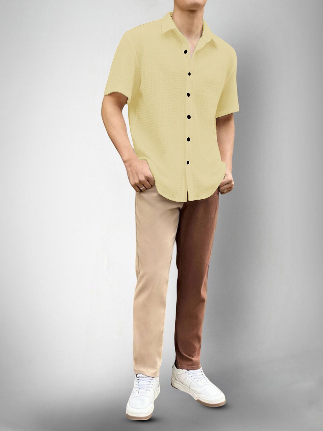 

Moda Rapido Men Original Opaque Casual Shirt, Yellow