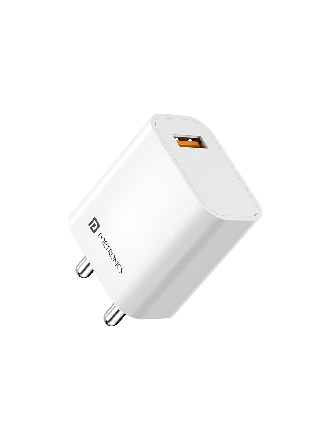 

Portronics Adapto One Plus, 18w 3A Mach USB Fast Charging Adaptor With 1M Charging Cable, White
