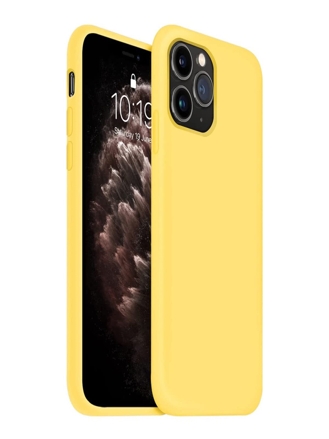 

LIRAMARK Solid Printed iPhone 11 Pro Back Case Mobile Accessories, Yellow