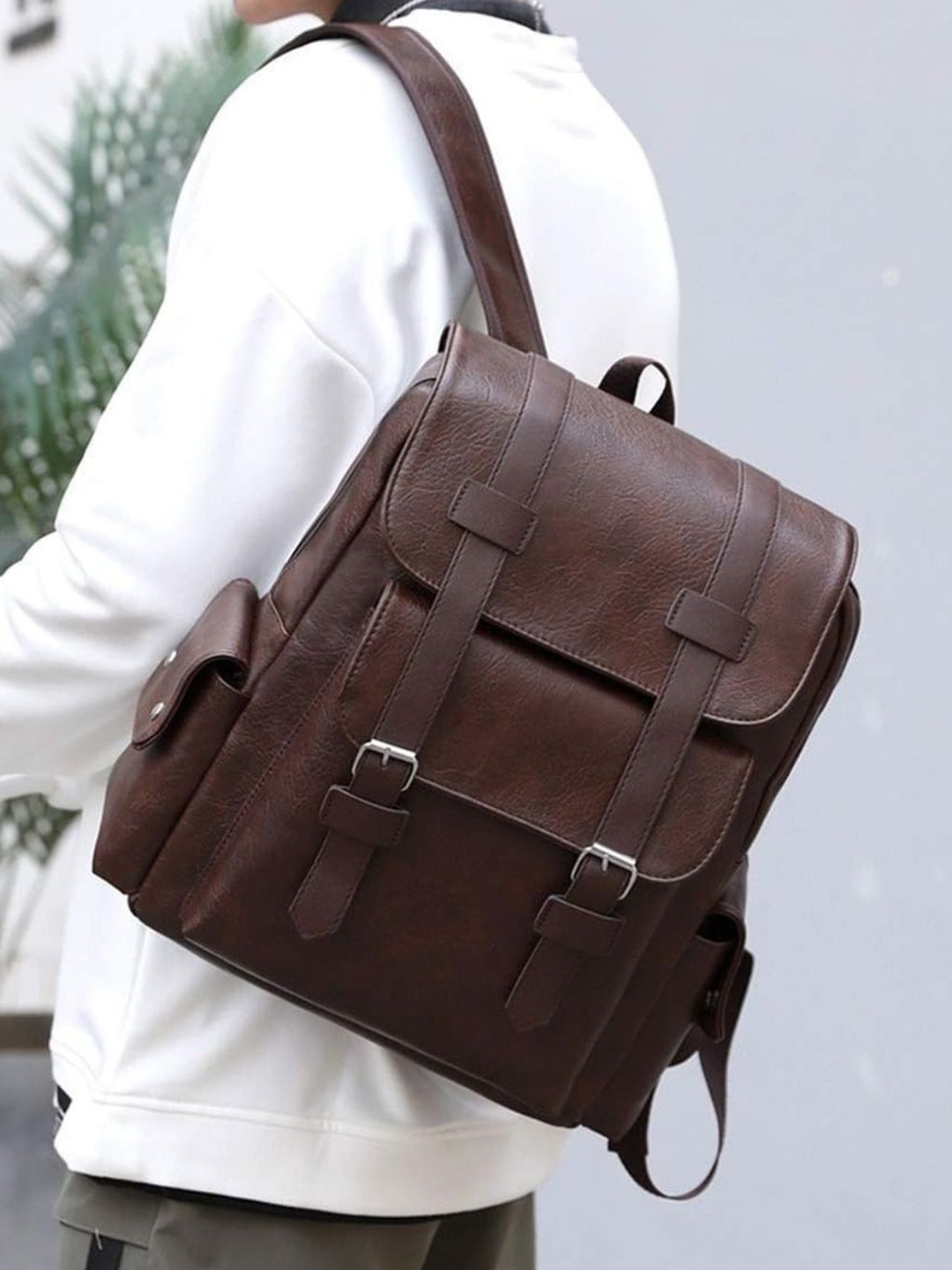 

The Roadster Lifestyle Co Leather Laptop Bag, Maroon