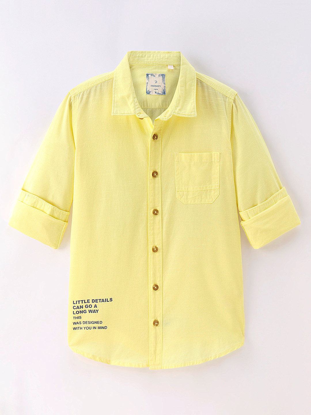 

Infinity Boys Opaque Casual Shirt, Yellow