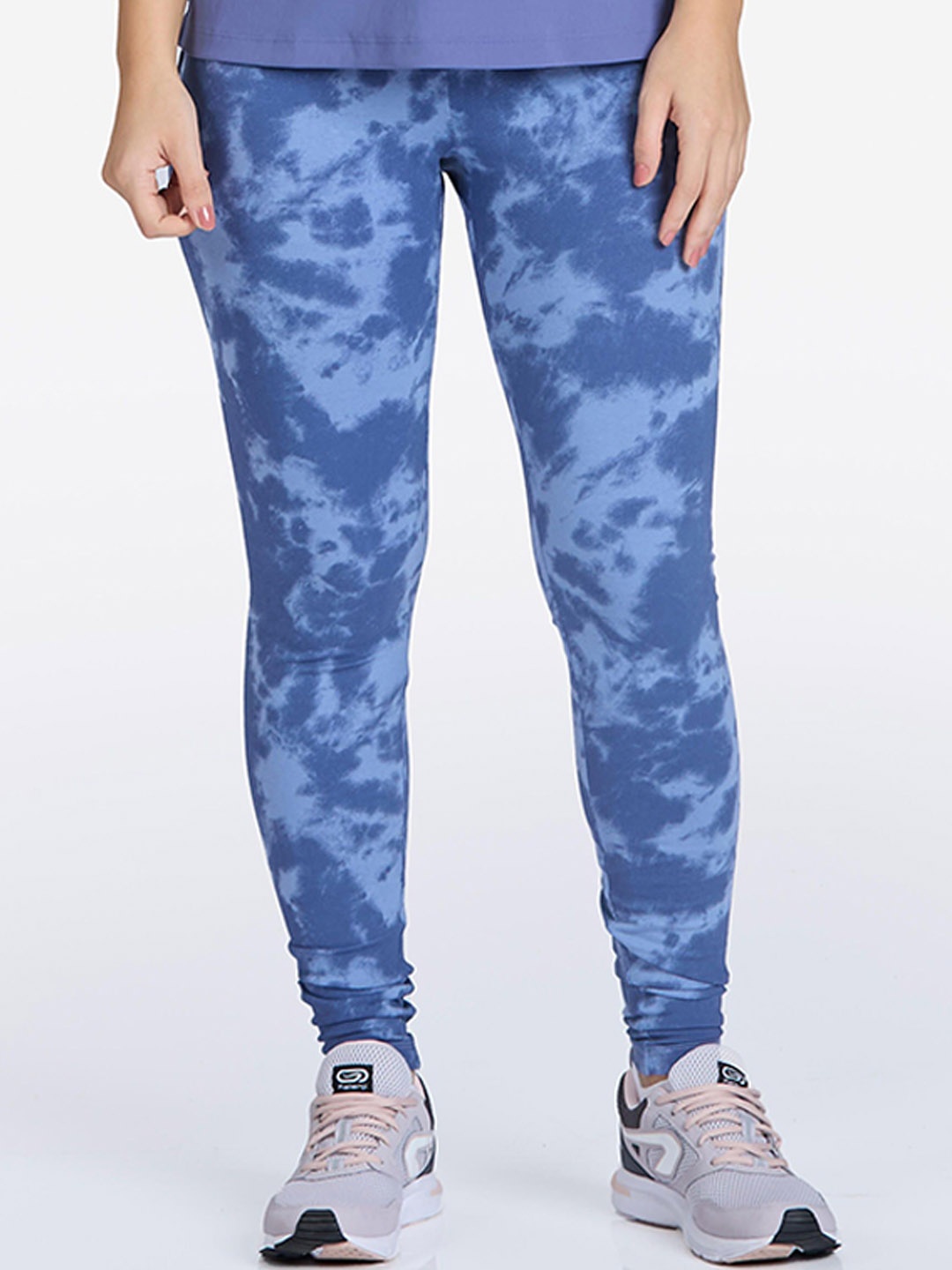

Domyos By Decathlon Cotton Fitness Leggings, Blue