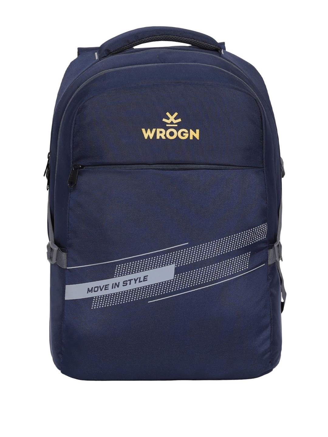 

WROGN Unisex Backpack with Compression Straps, Navy blue
