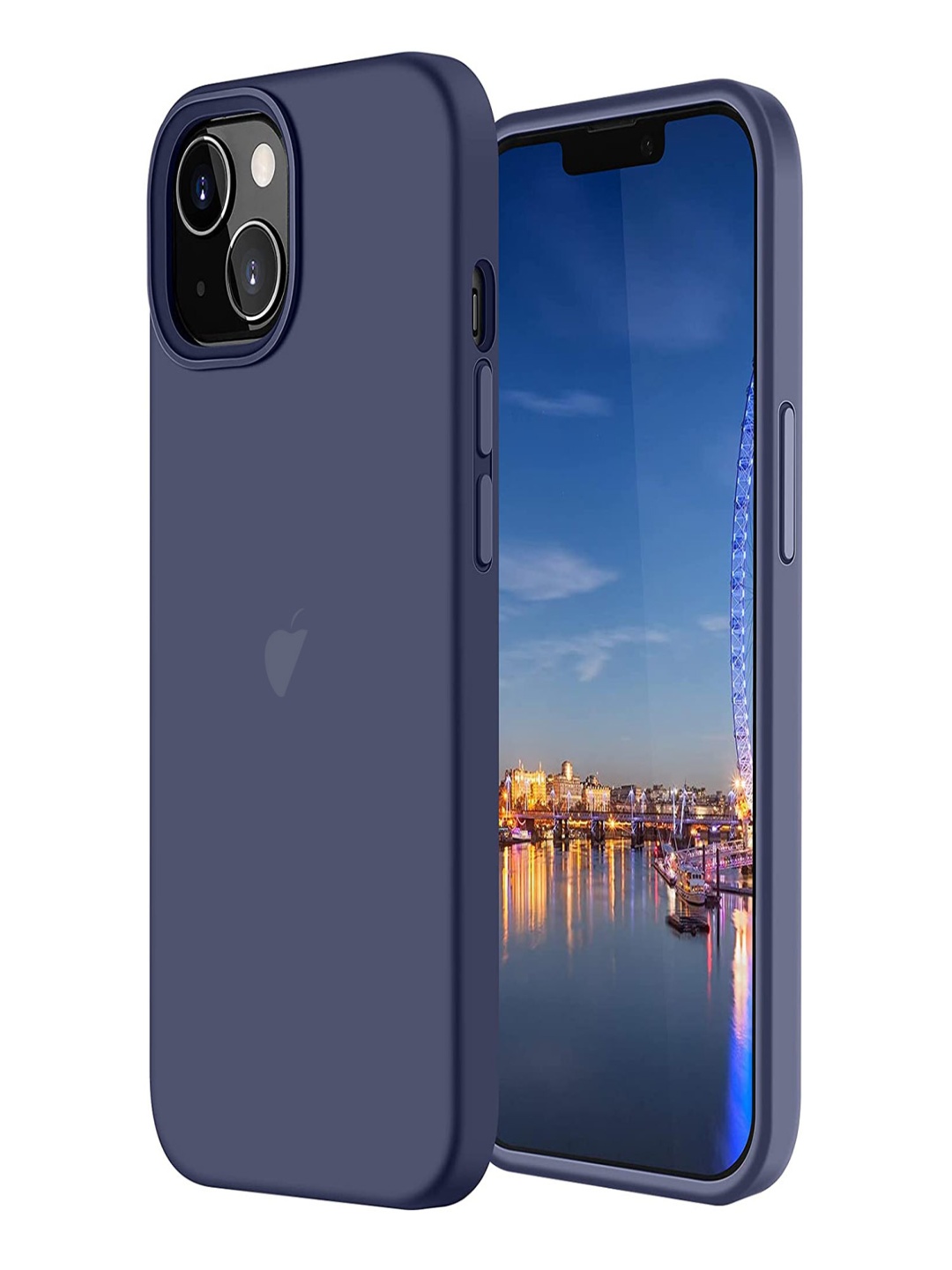 

LIRAMARK Solid Printed iPhone 13 Mini Back Case Mobile Accessories, Navy blue