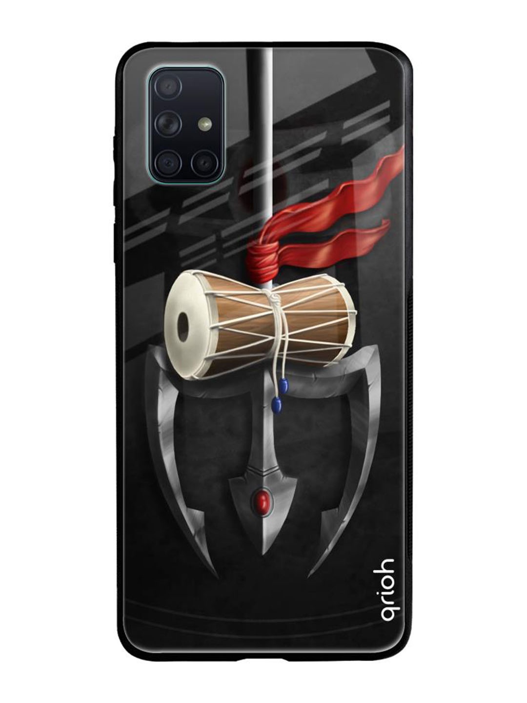 

QRIOH Quirky Printed Samsung Galaxy A51 Back Case Mobile Accessories, Black