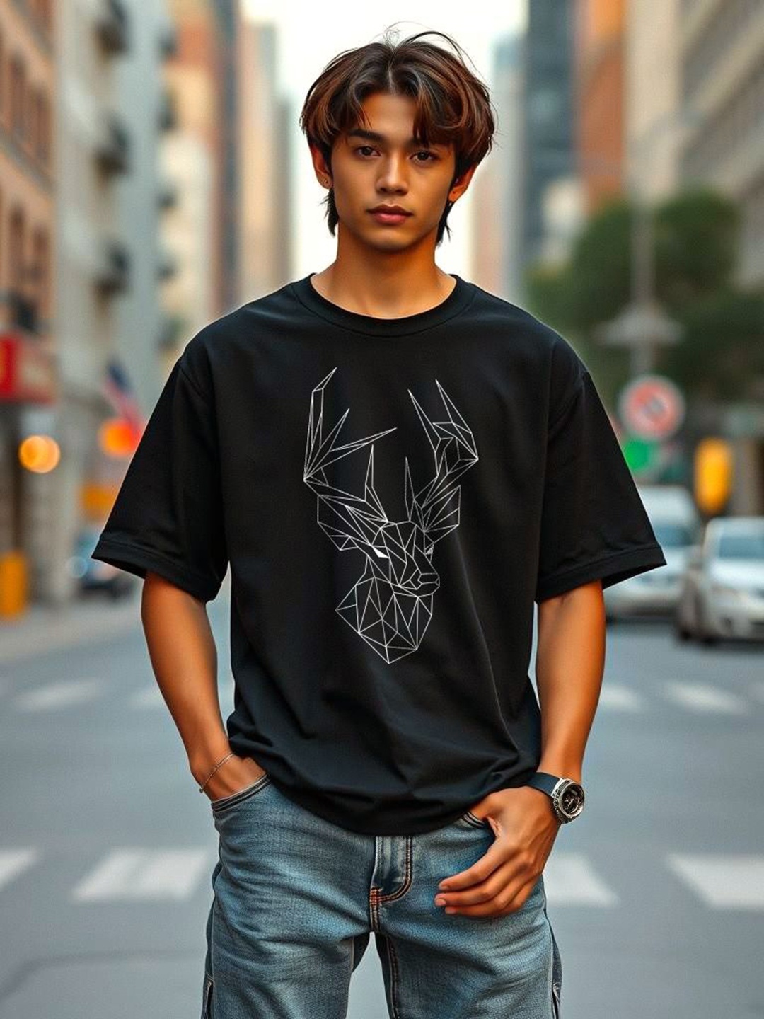 

TOGS & TERRE Men Typography Printed Organic Cotton T-shirt, Black