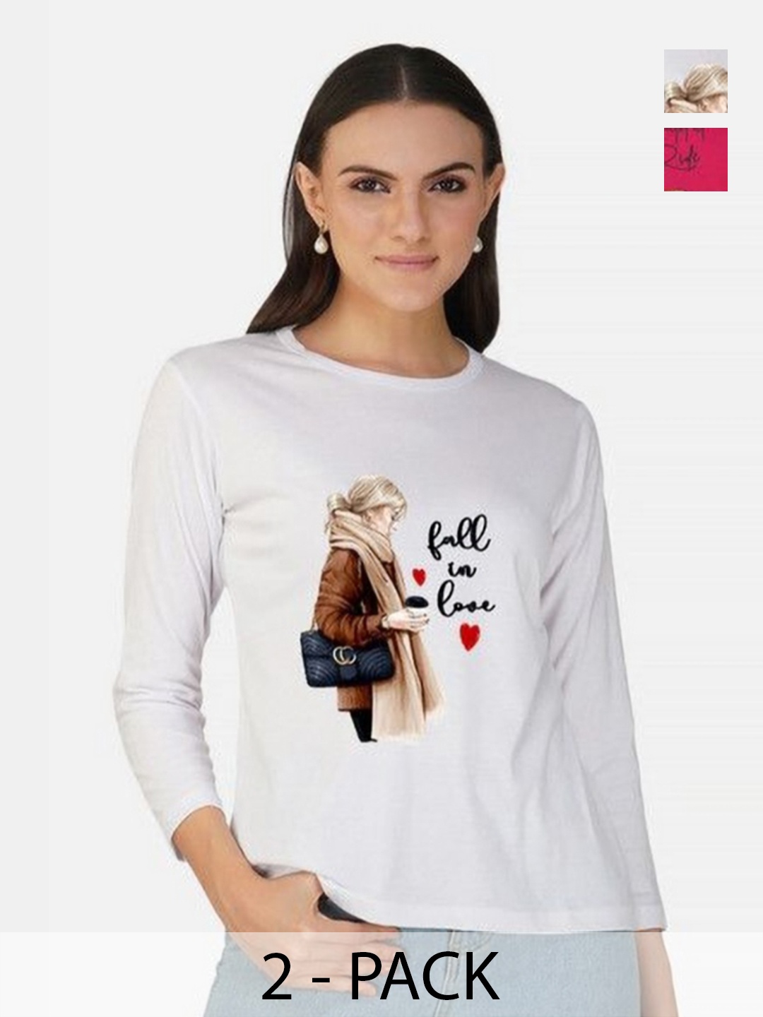 

Metronaut Women 2 Printed Bio Finish Applique T-shirt, White