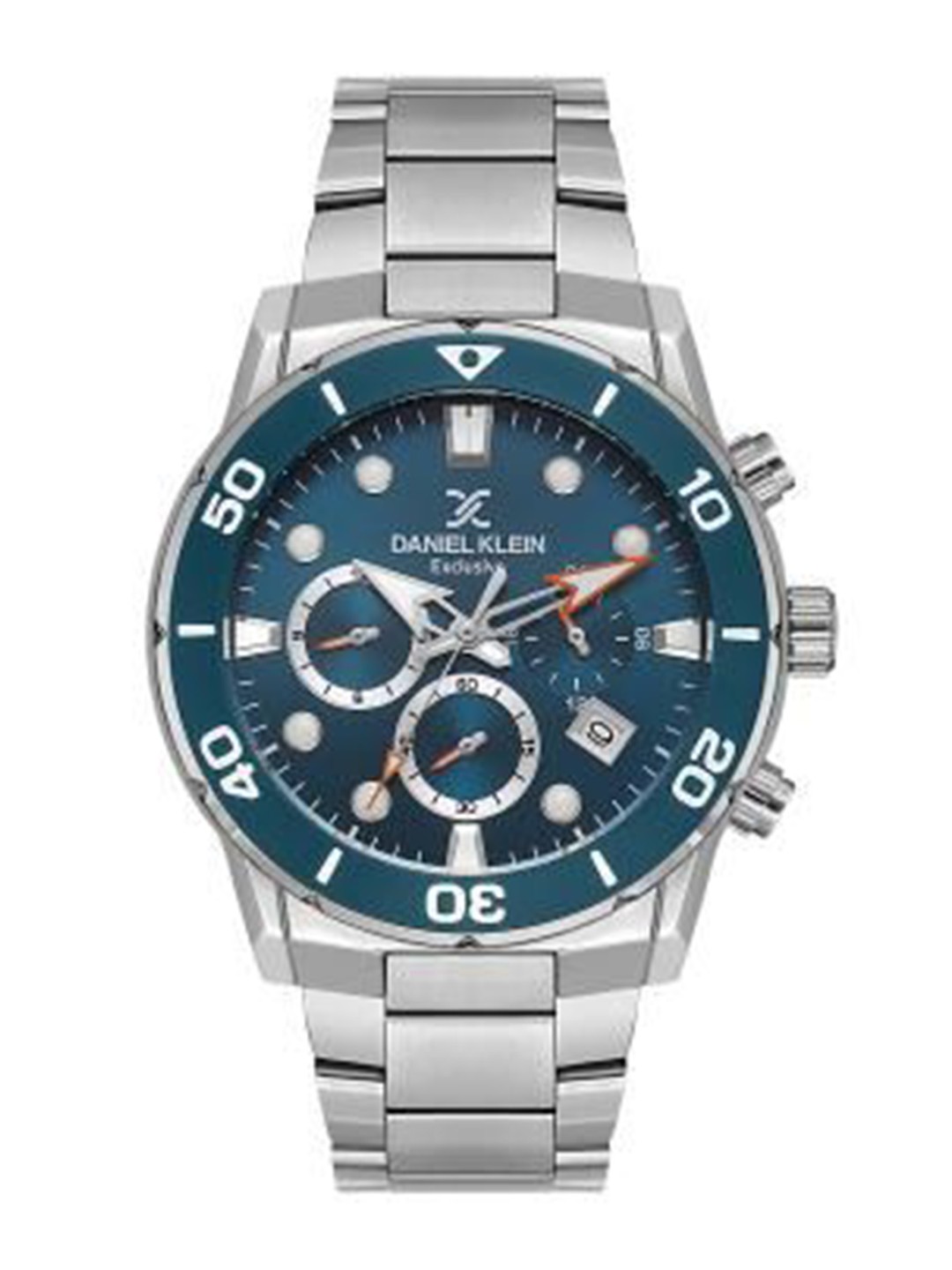 

Daniel Klein Men Printed Dial & Stainless Steel Bracelet Style Straps Analogue Watch DK.1.13887-4, Silver