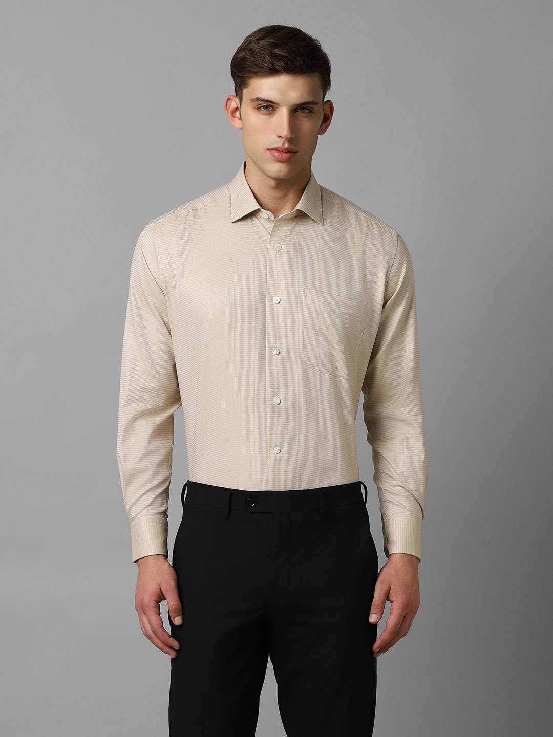 

Luxure by Louis Philippe Men Opaque Formal Shirt, Beige