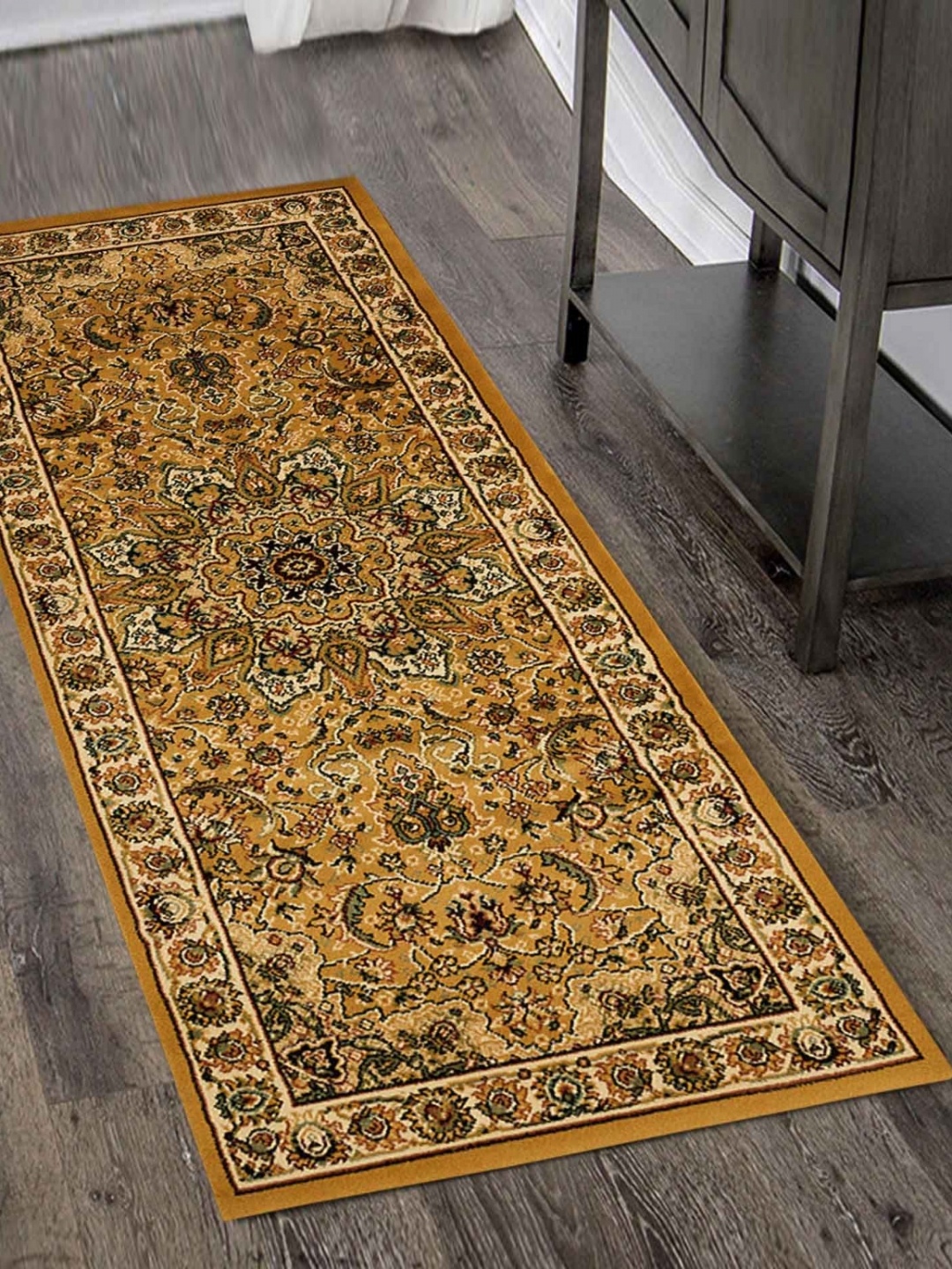 

OBSESSIONS Beige Printed Anti-Static Floor Runner