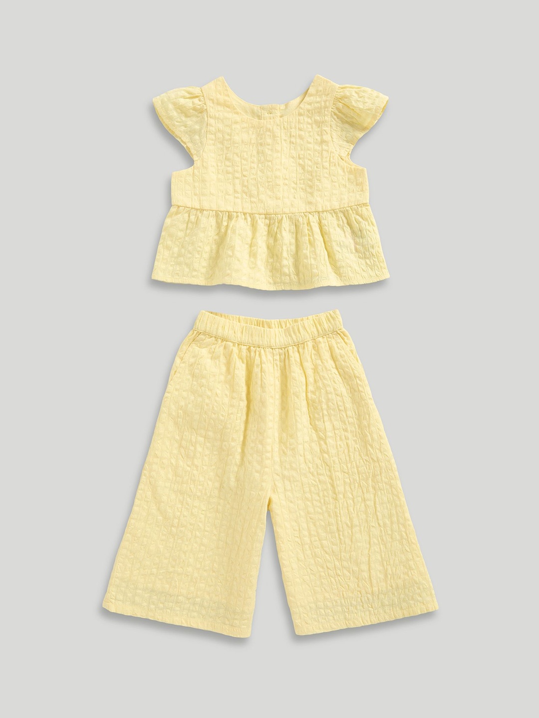 

Mothercare Girls Pure Cotton Sunflower Blouse And Trousers, Yellow
