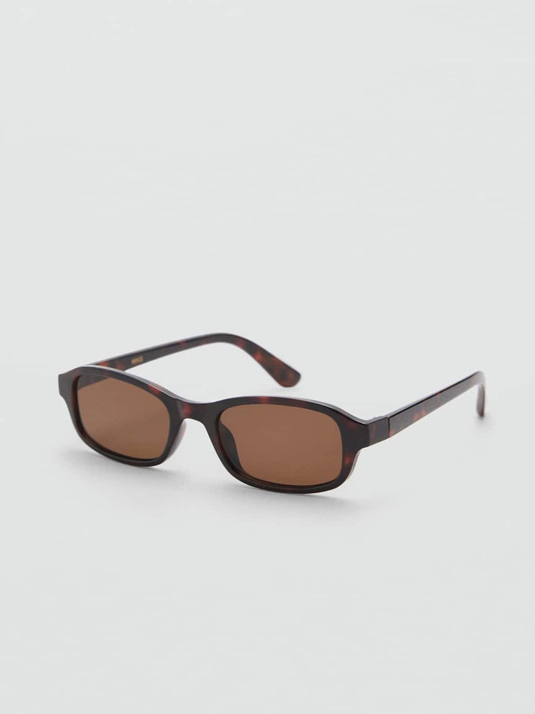 

MANGO Women Rectangle Sunglasses with UV Protected Lens, Brown
