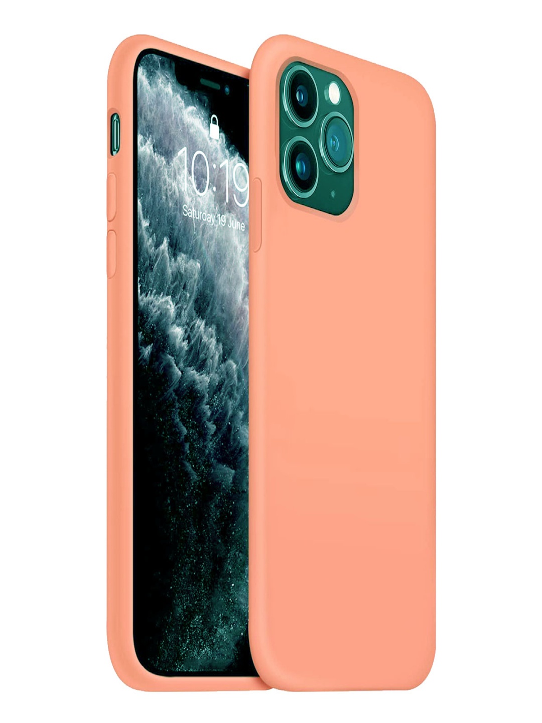 

LIRAMARK Solid Printed iPhone 11 Pro Max Back Case Mobile Accessories, Orange