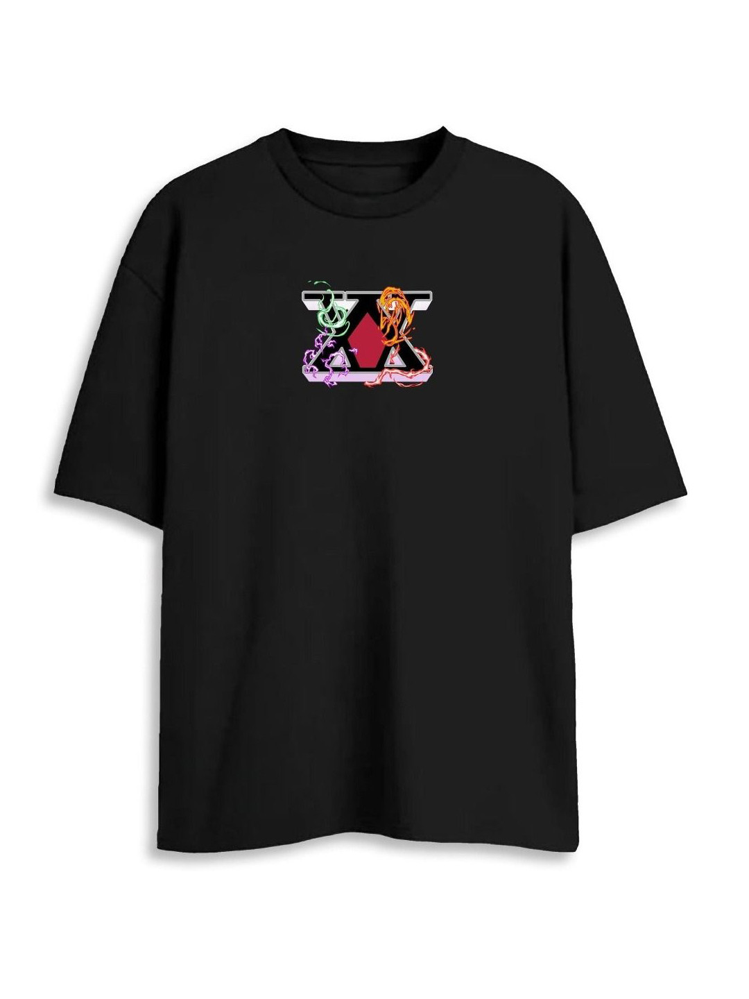 

ZEN1 FASHION Men Printed Abzorb Applique T-shirt, Black