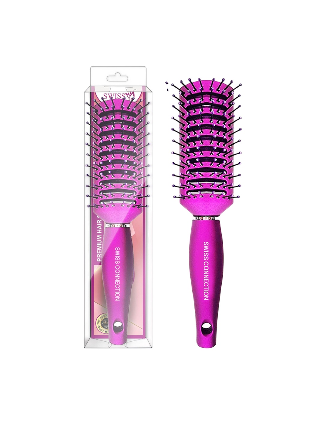 

Swiss Connection All Purpose Premium Vented Hair Brush - Pink