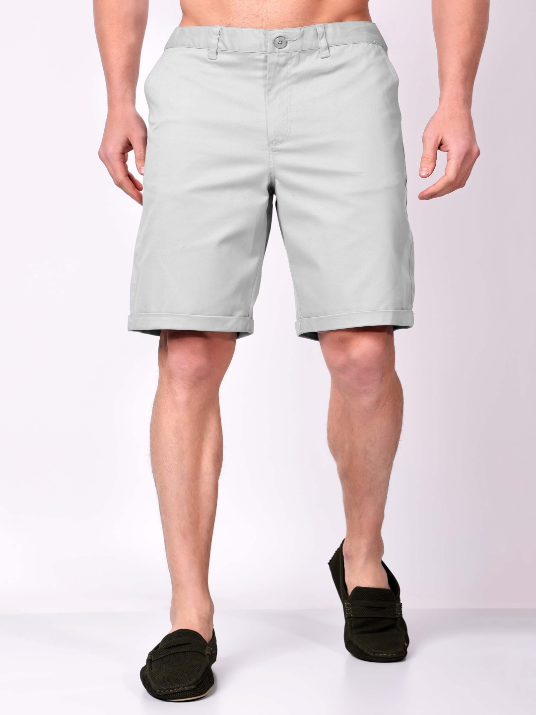 

London Hills Men Outdoor Chino Shorts, Silver