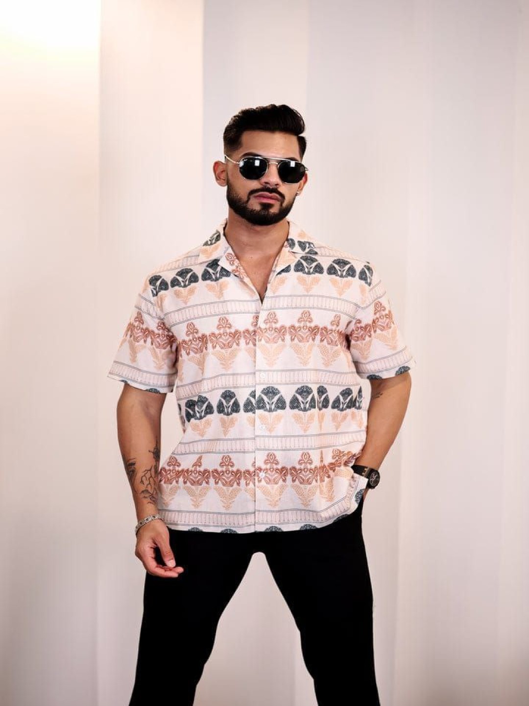

Moda Rapido Men Comfort Opaque Printed Casual Shirt, Multi