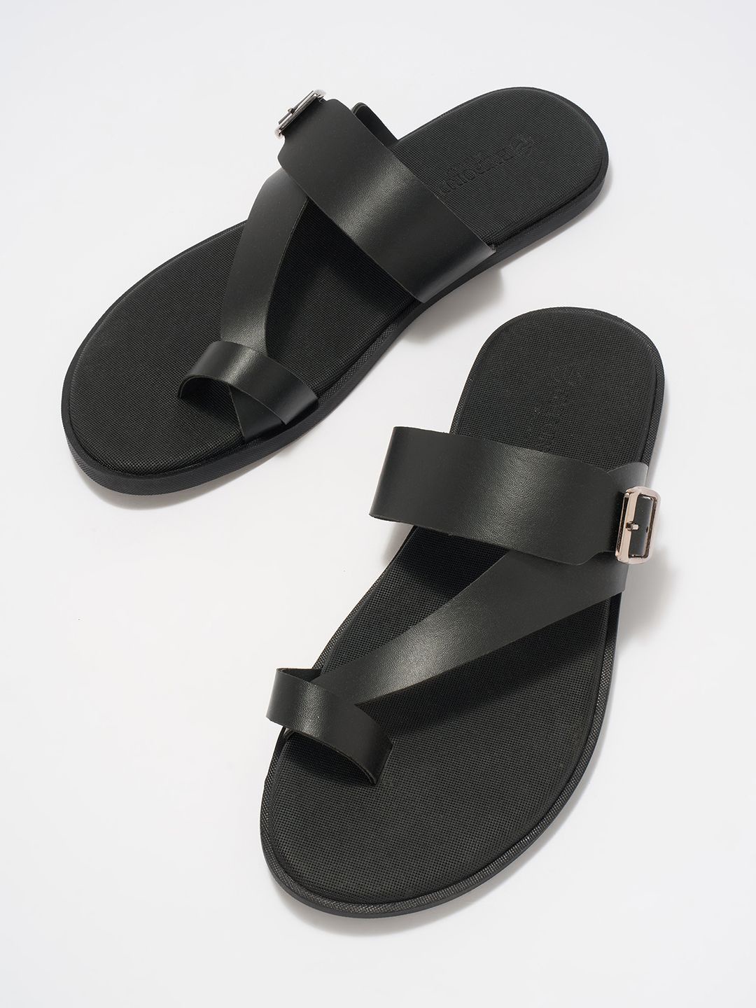 

BYFORD by Pantaloons Men PU Comfort Sandals, Black