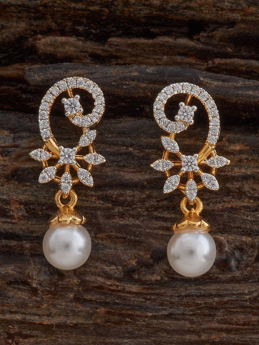 

Kushal's Fashion Jewellery Contemporary Studs Earrings, White
