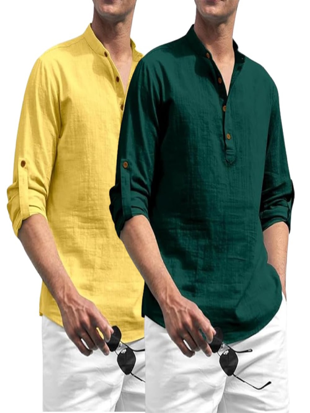 

EdinWolf Men Kurta, Yellow