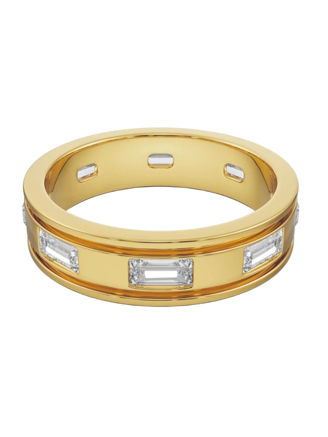 

Emori Regal Emerald Wedding Band for Men, Gold