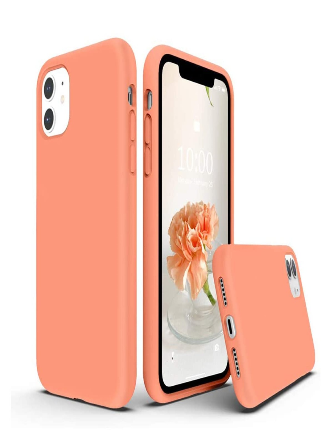 

LIRAMARK Solid Printed iPhone 11 Back Case Mobile Accessories, Orange
