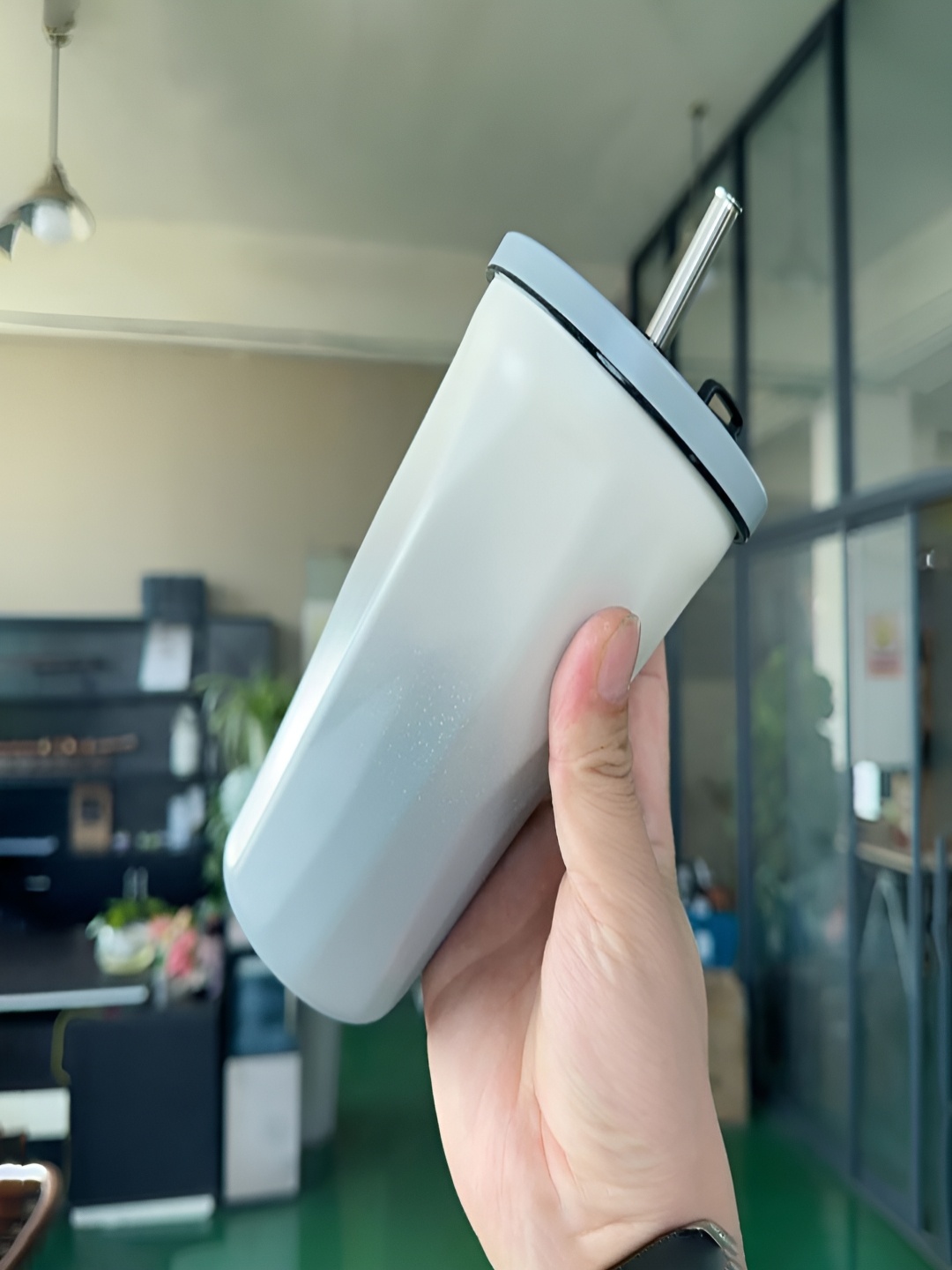 

YELONA Grey Melange Single Stainless Steel Solid Double Wall Vacuum Water Bottle
