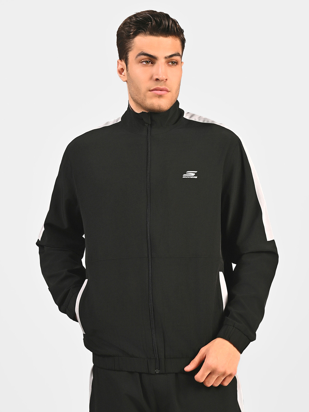 

Skechers Men Colorblock Track Jackets, Black