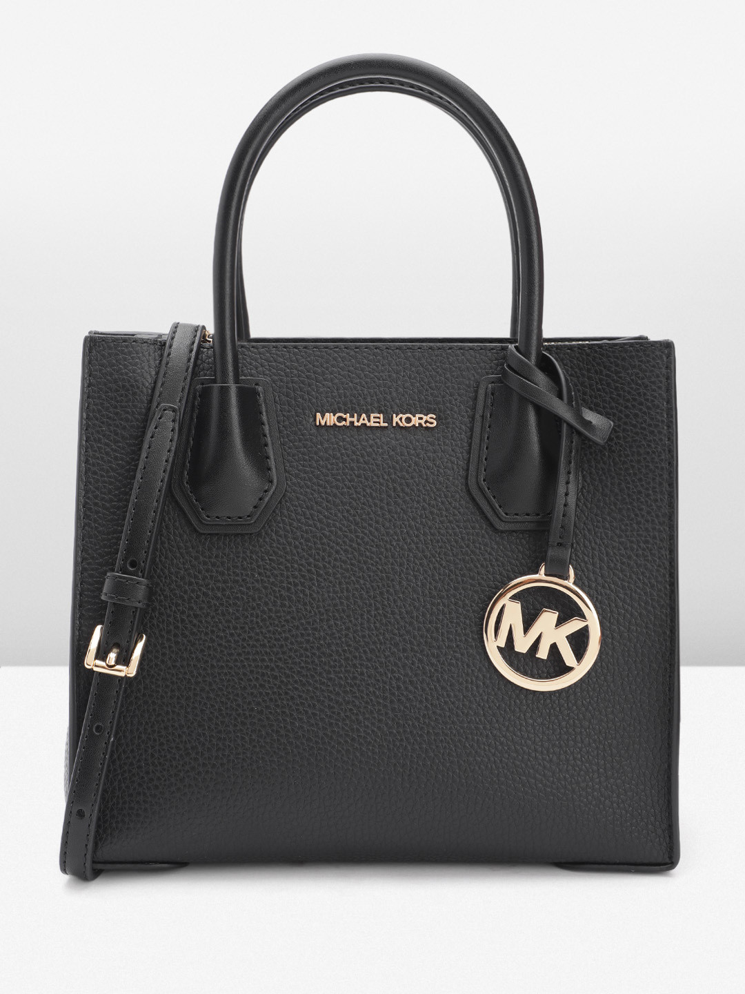 

Michael Kors Leather Structured Handheld Bag, Black