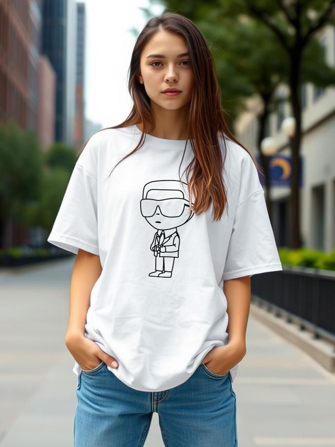 

TOGS & TERRE Women Typography Printed Organic Cotton T-shirt, White