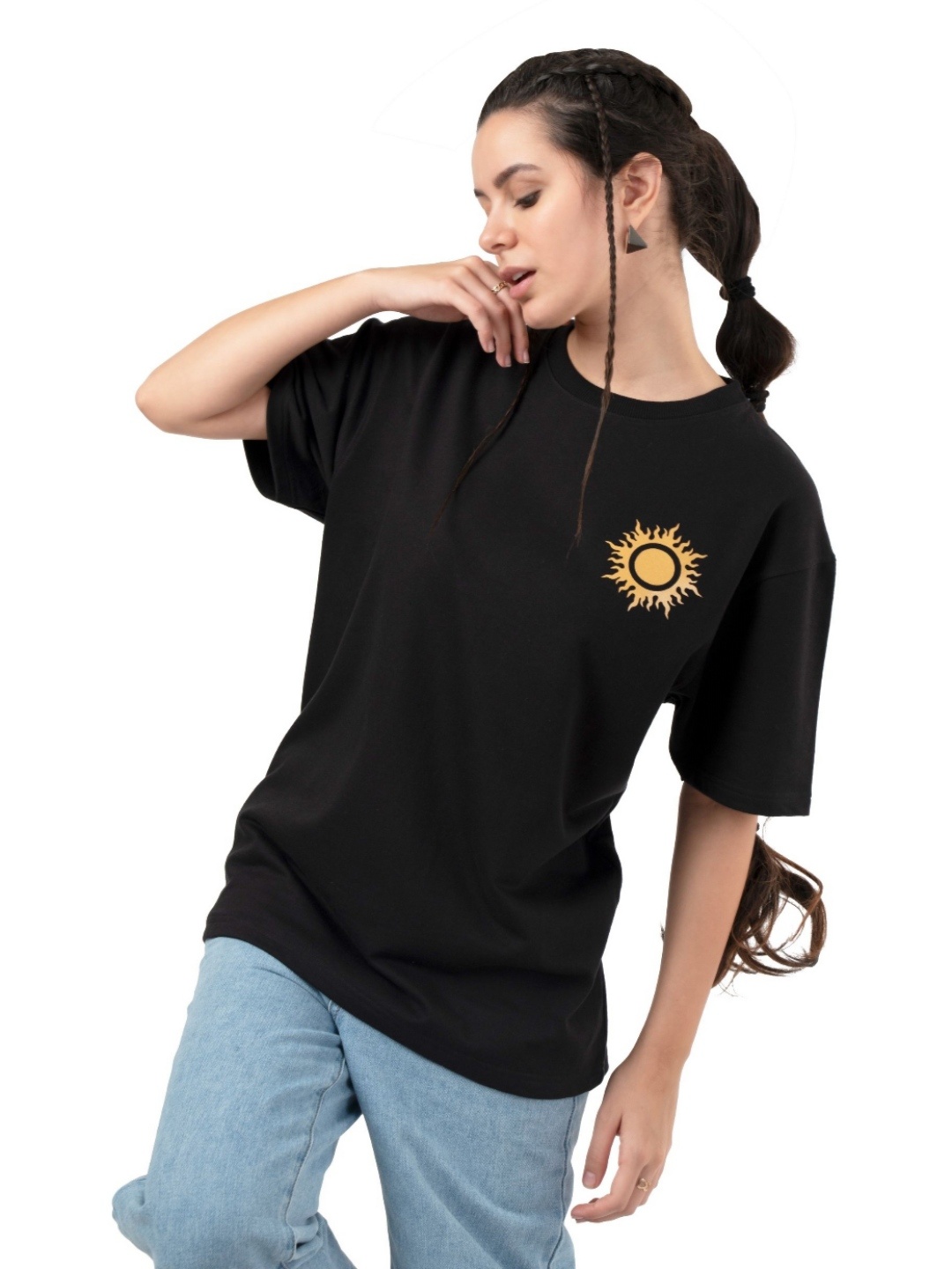 

RHINO CULT Women Typography Printed T-shirt, Black