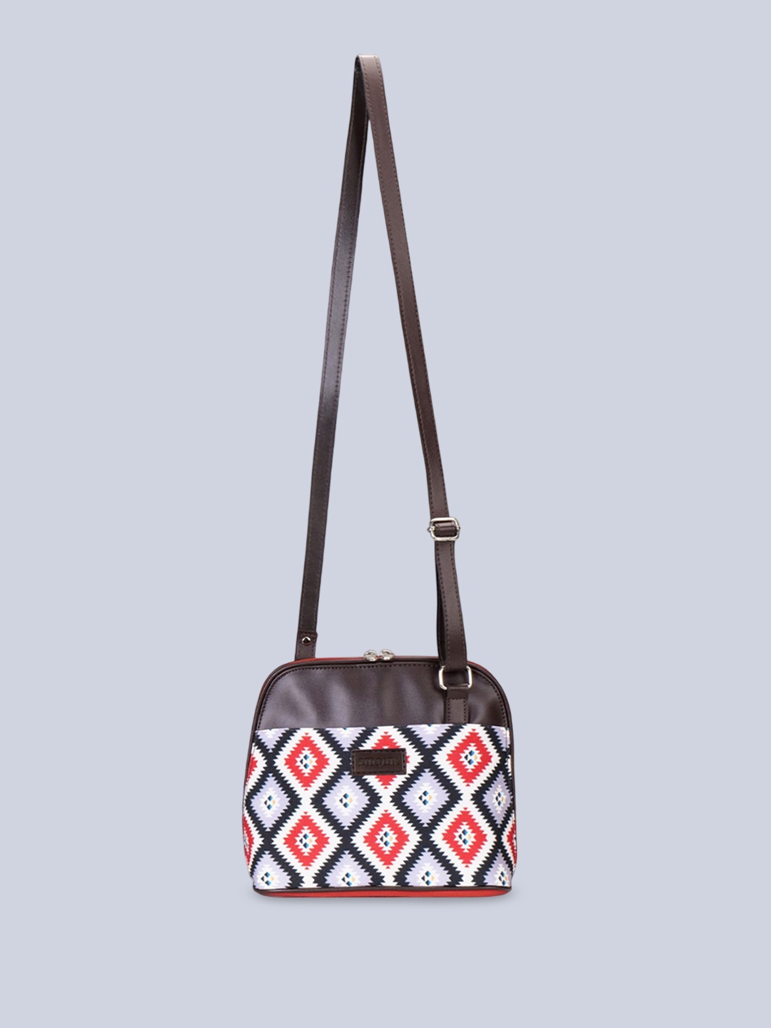 

Anouk Geometric Printed Sling Bag, Brown