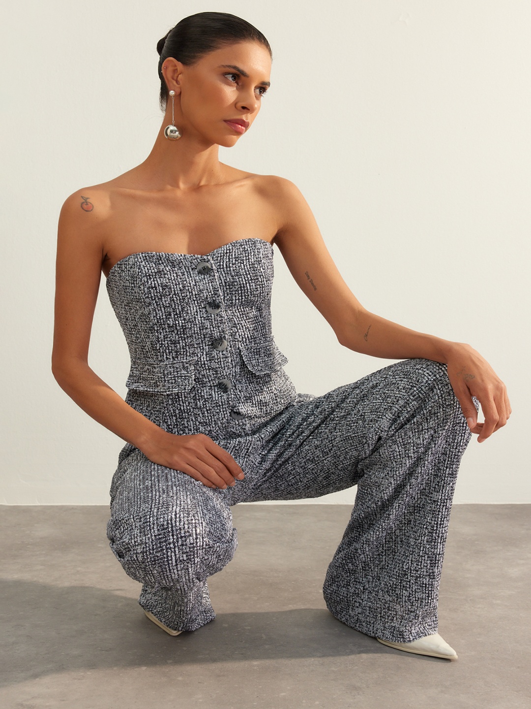 

Trendyol Floral Print Tube Top, Na