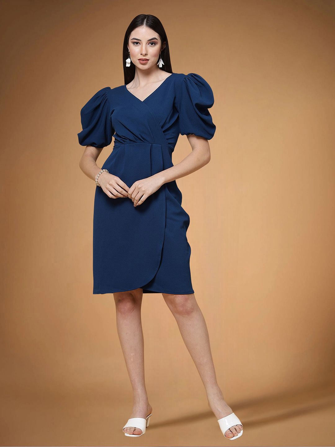

Moda Rapido Applique Fit & Flare Dress, Blue