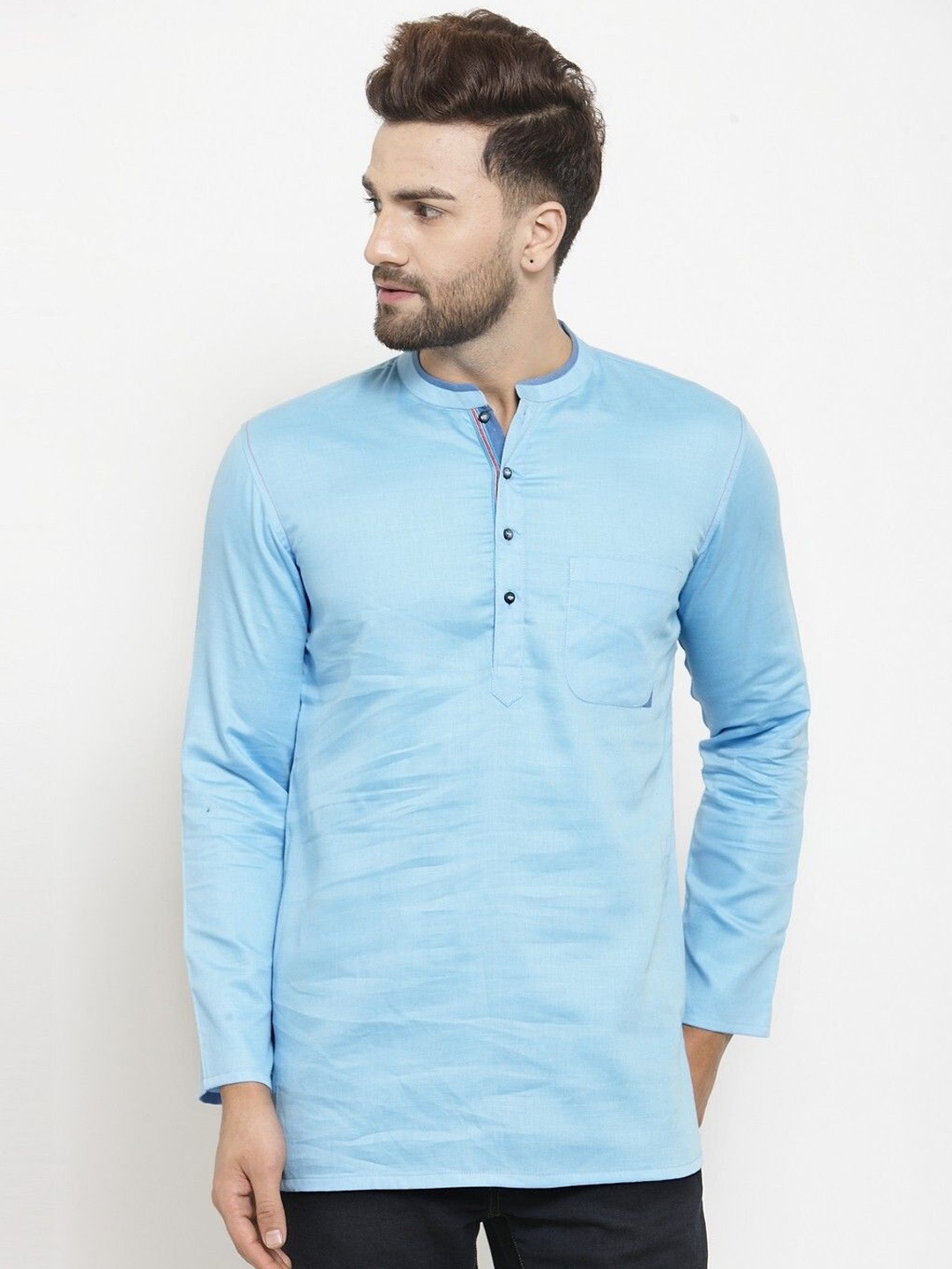 

Arch element Men Thread Work Kurta, Blue